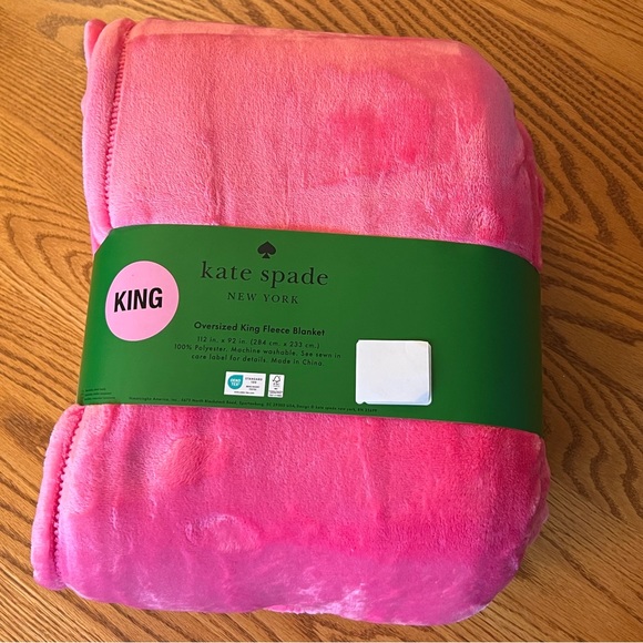 kate spade Bedding Nwt Kate Spade Oversized King Hot Pink Fleece